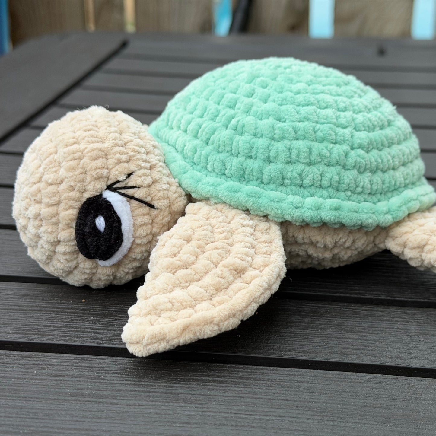 Large Crochet Turtle