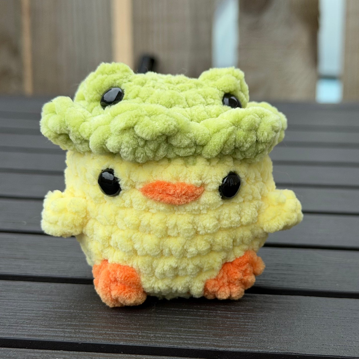 Duck in Frog Hat