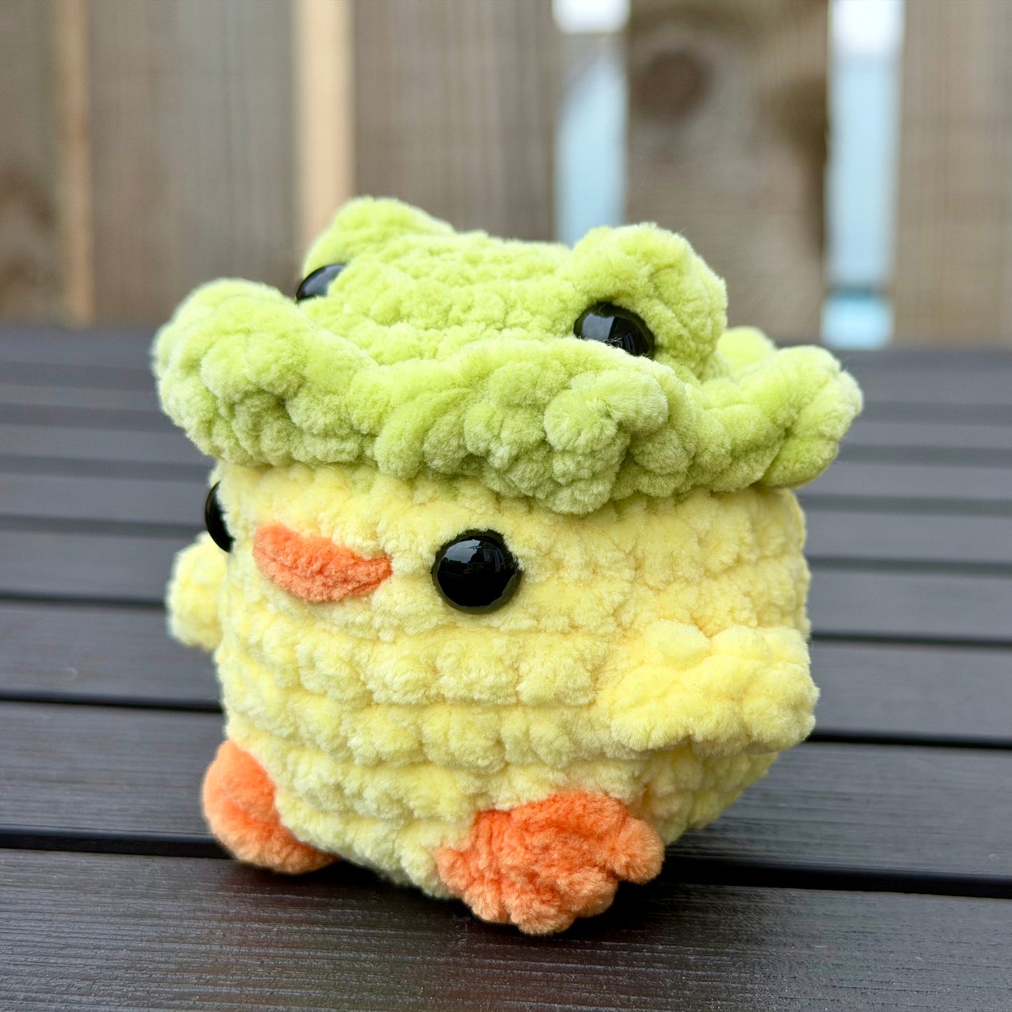Duck in Frog Hat