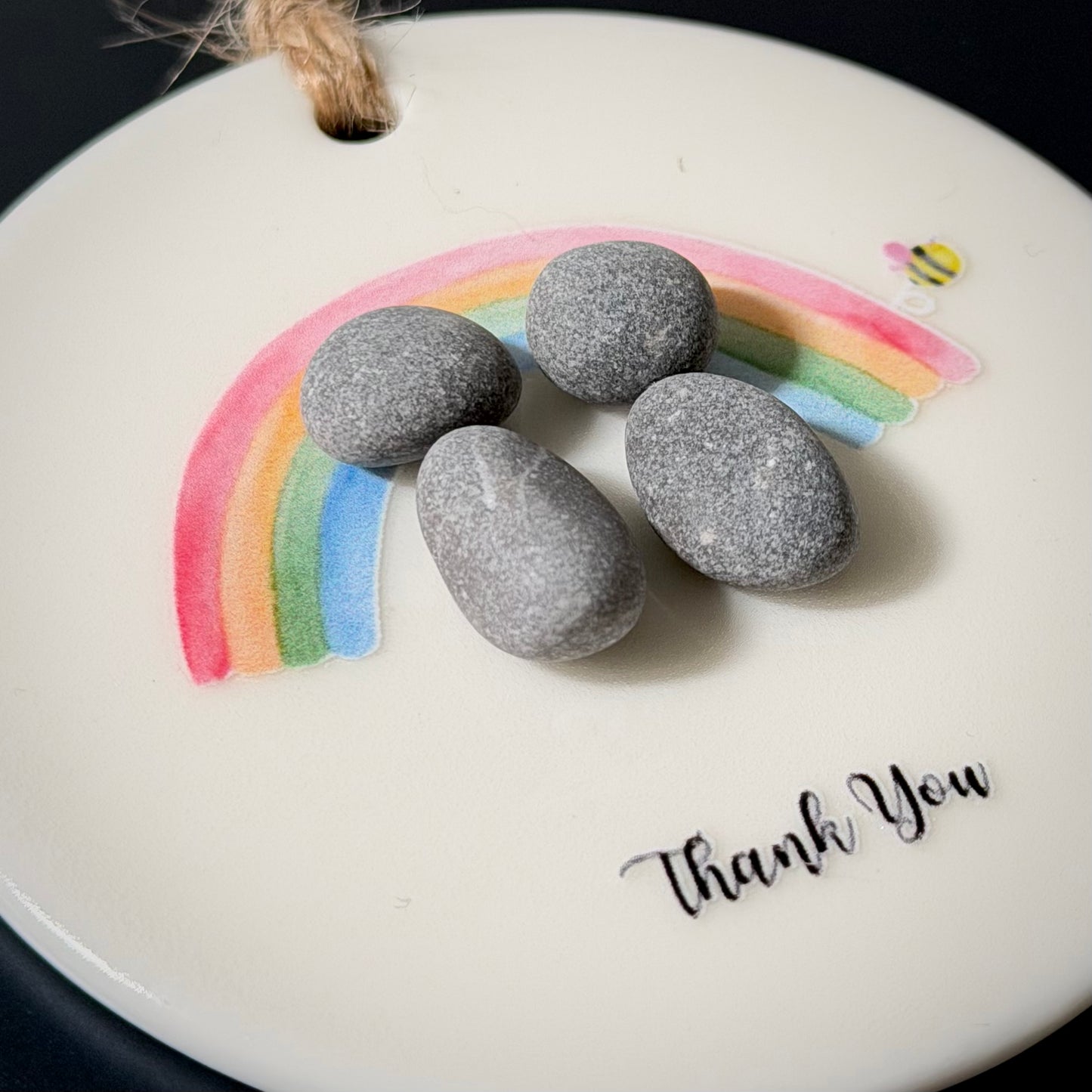 Thank You Hanging Pebble Decoration
