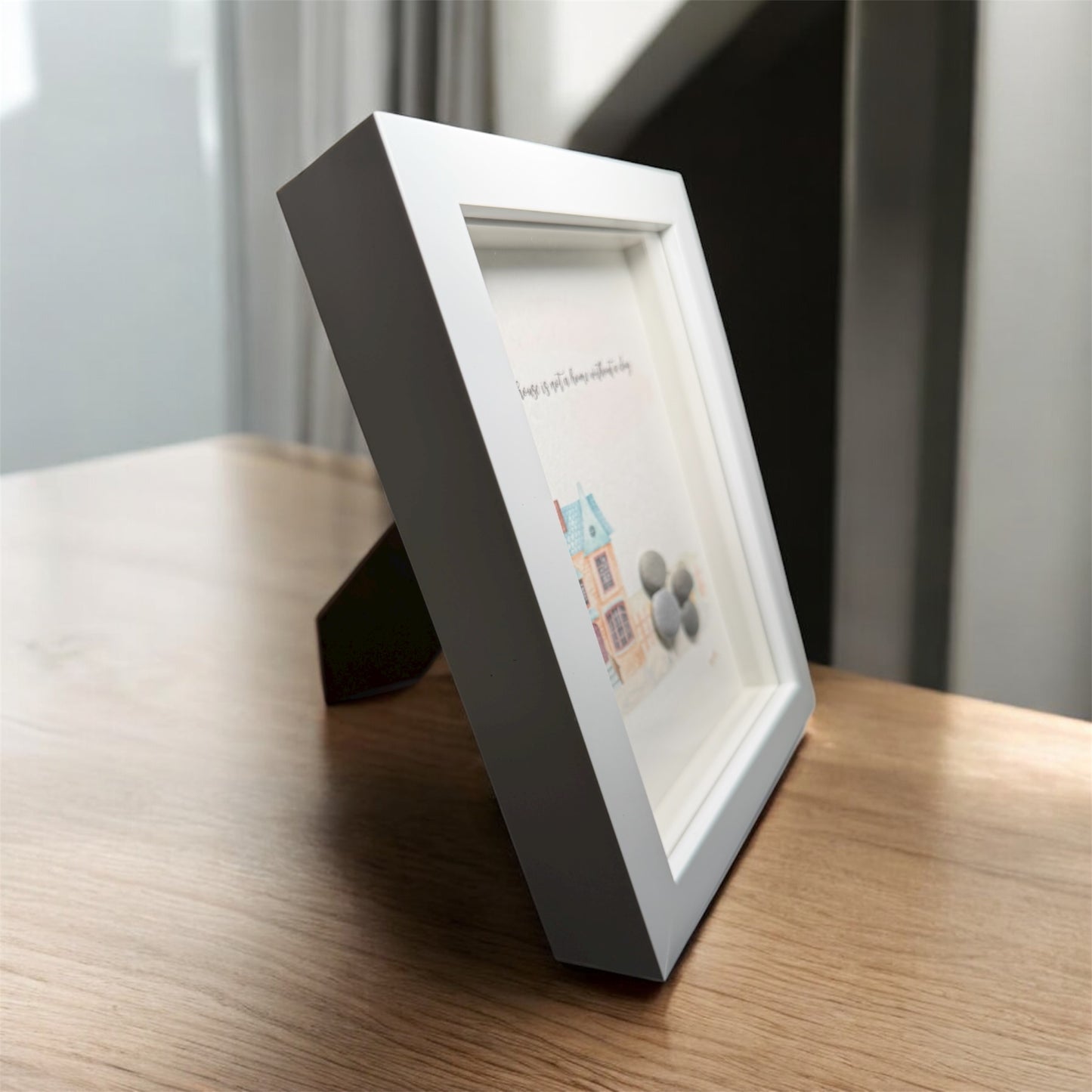 A House is not a Home without a Dog Framed Pebble Art